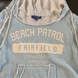 Fairfield Beach Patrol Light Blue Cropped Hoodie with drawstring